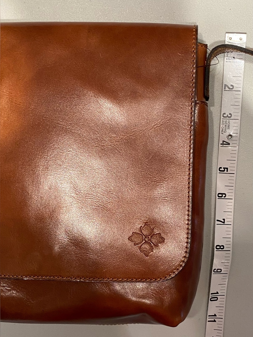 Patricia Nash Norwich Crossbody in Cognac Leather, Distressed Vintage, NWT - Picture 7 of 10